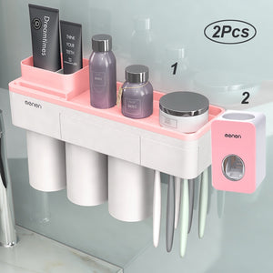 Automatic Toothpaste Dispenser Toiletries Storage Rack