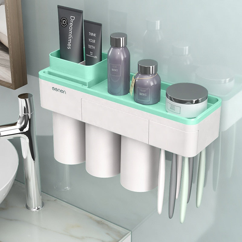 Automatic Toothpaste Dispenser Toiletries Storage Rack