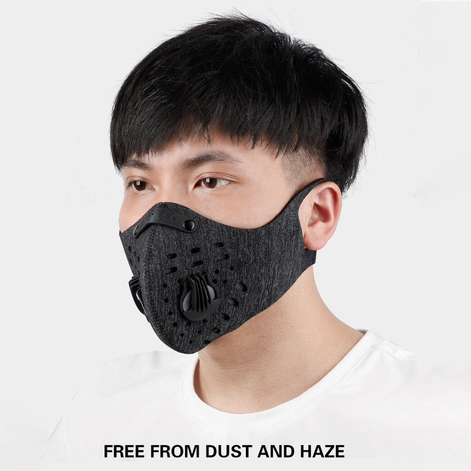 Anti-pollution Running Mask Activated Carbon Filter Washable Mask