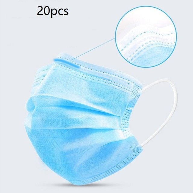 50/100/200 Pcs 3 Ply Face Mask